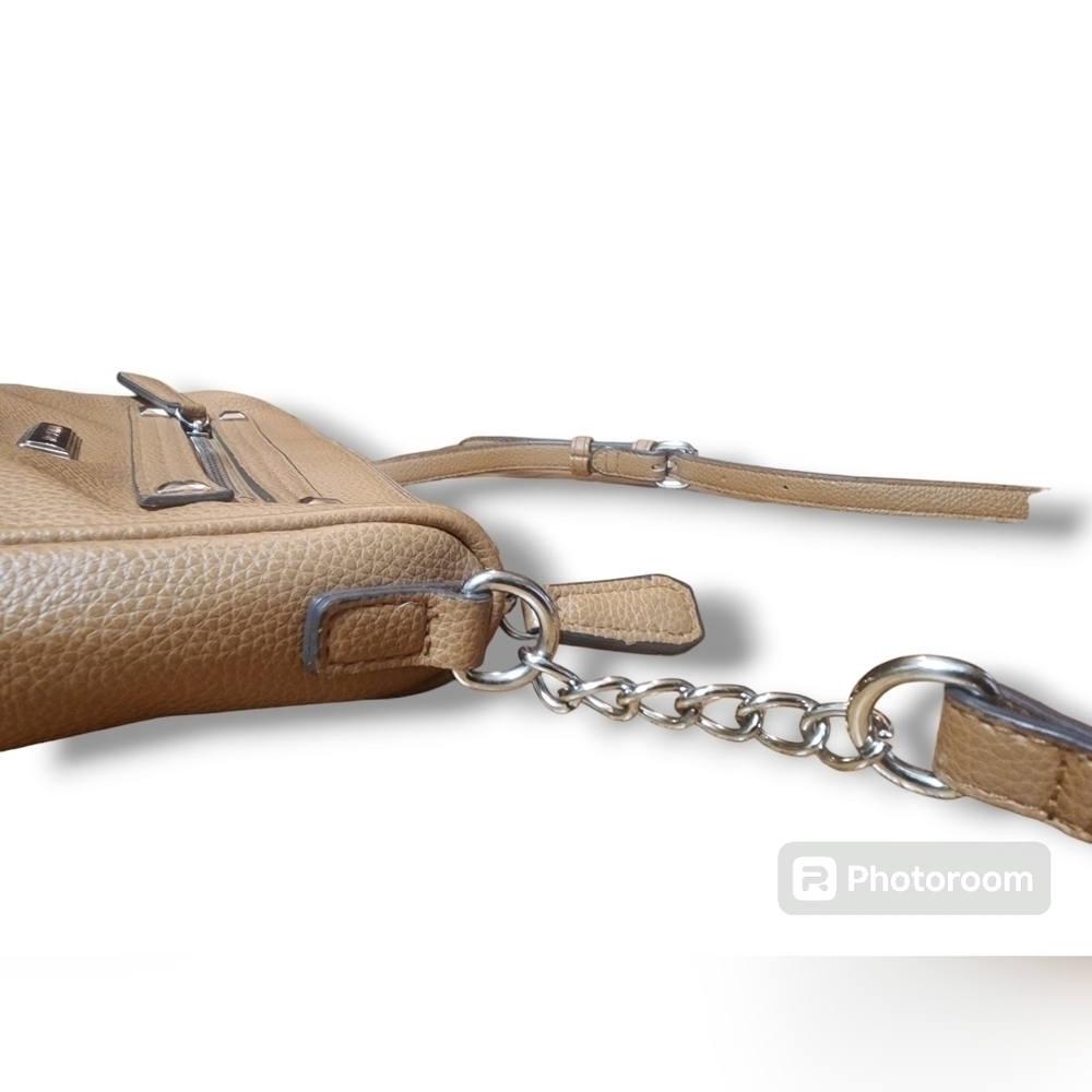 Kenneth Cole Light Brown Faux Leather Crossbody Bag - Picture 6 of 8
